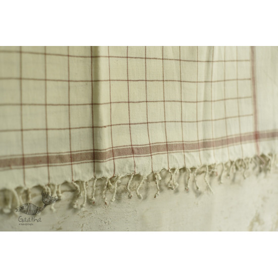 shop organic Brown checks cotton towel