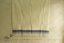 Indulge yourself | Handwoven - Organic Cotton Towel - Blue Lines