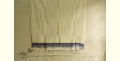 Indulge yourself | Handwoven - Organic Cotton Towel - Blue Lines