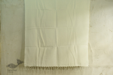 Indulge yourself | Handwoven - Organic Cotton Towel in Off White Color