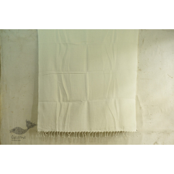 Indulge yourself | Handwoven - Organic Cotton Towel in Off White Color