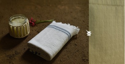 Indulge yourself | Handwoven - Cotton Blue Border Towel 