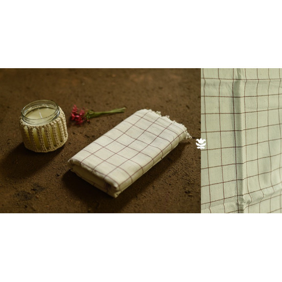 shop organic Brown checks cotton towel