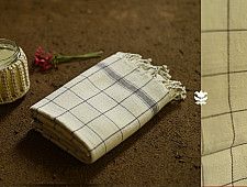Indulge yourself | Handwoven - Cotton Carbon Black Checks Towel