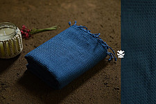 Indulge yourself | Handwoven - Cotton Dark Blue Towel 