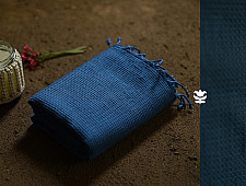 Indulge yourself | Handwoven - Cotton Dark Blue Towel 