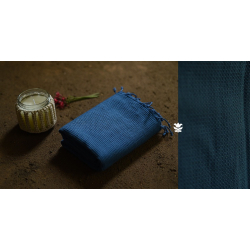 Indulge yourself | Handwoven - Cotton Dark Blue Towel 