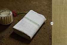 Indulge yourself | Handwoven - Cotton Green Border Towel