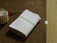 Indulge yourself | Handwoven - Cotton Green Border Towel