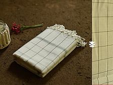 Indulge yourself | Handwoven - Cotton Mehndi Green Checks Towel