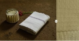 Indulge yourself | Handwoven - Cotton Towel - Blue Border