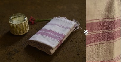 Indulge yourself | Handwoven - Cotton Towel With Pink Border