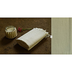 Indulge yourself | Handwoven - Organic Cotton Towel in Off White Color
