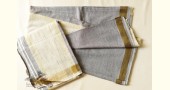 Handloom Cotton & Matka Silk Dhoti Khes - Grey