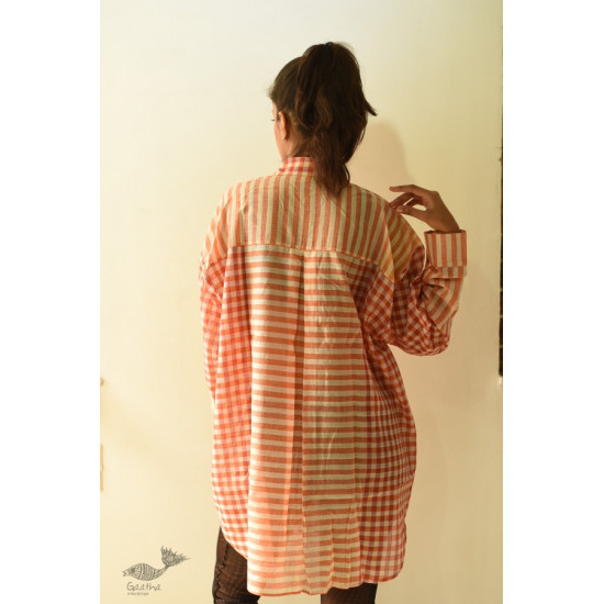 shop Unisex Handloom Stripes & Checks Shirt