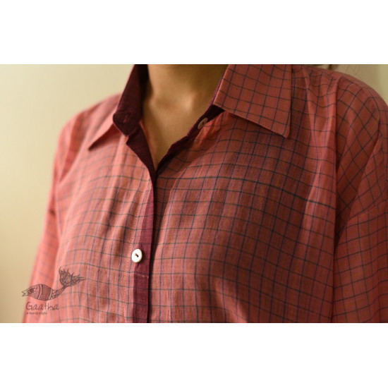 shop Handloom Cotton Checks Unisex Shirt