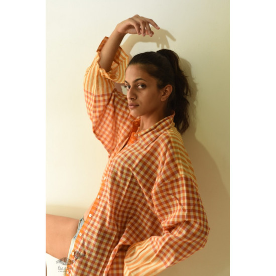 shop Unisex Handloom Stripes & Checks Shirt