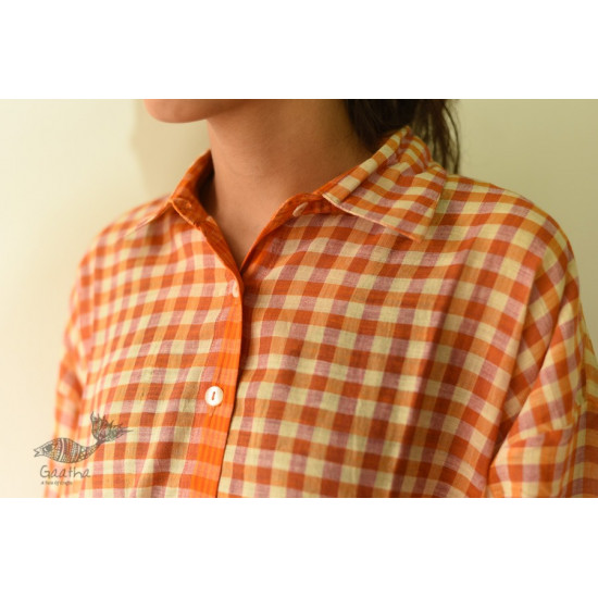 shop Unisex Handloom Stripes & Checks Shirt