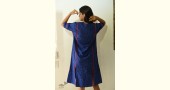 shop Handloom Cotton Ikat Designer BlueDress