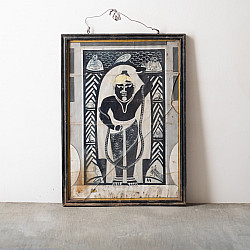 Memory Lines | Indian Antique Painting | Srinath ji  ( With Frame) 