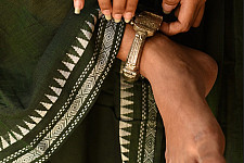Loom & Light - Handloom Cotton Skirt ~ Green