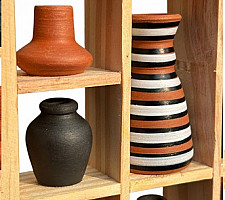 Terracotta Tales | Terracotta Pottery Art - Miniature Wall Art Frame - H