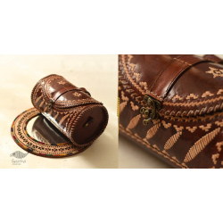 Be Nomadic ~ Kutchi Embroidered Leather Round Bag