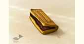 shop Kutchi Embroidered Leather Pouch - Yellow