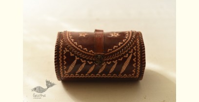 Be Nomadic ~ Kutchi Embroidered Leather Round Bag