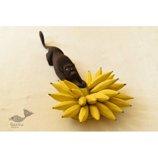 shop Handmade Wooden Wall Hanging ~ Monkey & Bananas