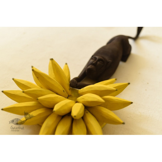 shop Handmade Wooden Wall Hanging ~ Monkey & Bananas