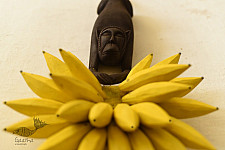 Handmade Wooden Wall Hanging - Monkey & Bananas