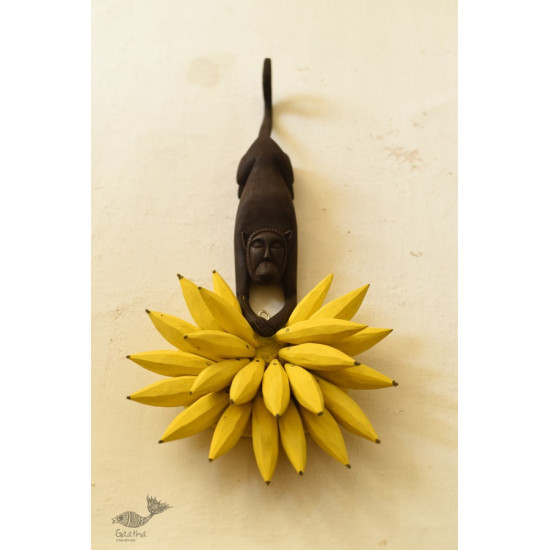 shop Handmade Wooden Wall Hanging ~ Monkey & Bananas