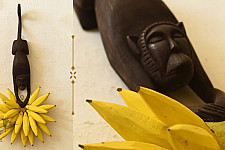 Handmade Wooden Wall Hanging - Monkey & Bananas