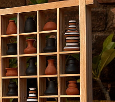 Terracotta Tales | Terracotta Pottery Art - Miniature Wall Art Frame 12 x 12 inch