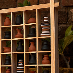 Terracotta Tales | Terracotta Pottery Art - Miniature Wall Art Frame 12 x 12 inch