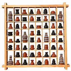 Terracotta Tales | Terracotta Pottery Art - Miniature Wall Art Frame 12 x 12 inch