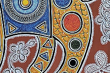 Mandana Art - Painting ~ Tiger ( 11 x 14 inch)