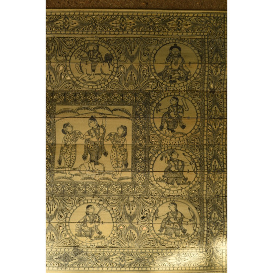 Shop Palm Leaf Pattachitra Painting - Krishna Leela