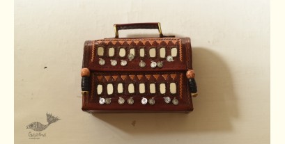 Be Nomadic ~ Kutchi Embroidery & Mirror Work - Leather Handbag / Leather Sling Bag
