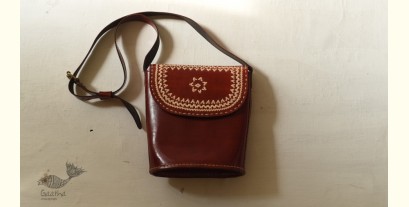Be Nomadic ~ Kutchi Leather Sling Handbag - Brown