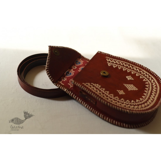 shop Kutchi Embroidered Leather Sling Bag / Sling Purse