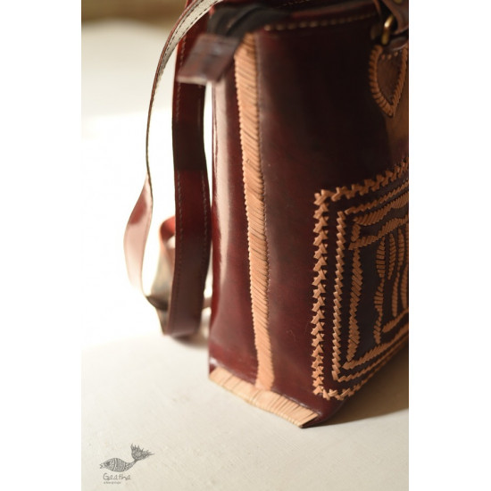 shop Kutchi Embroidery - Leather Handbag