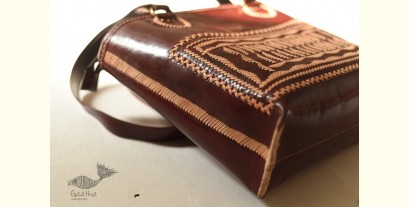 Be Nomadic ~ Kutchi Embroidery - Leather Handbag