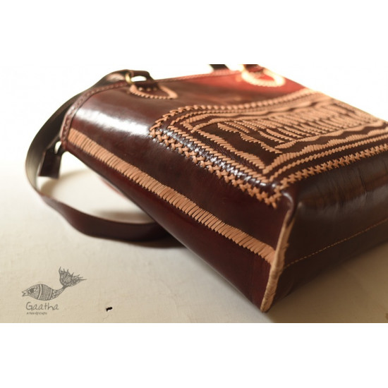 shop Kutchi Embroidery - Leather Handbag