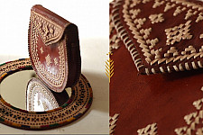 Be Nomadic ~ Kutchi Embroidered Leather Sling Bag / Sling Purse