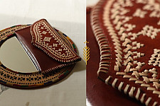 Be Nomadic ~ Kutchi Leather Embroidered Purse / Wallet / Clutch