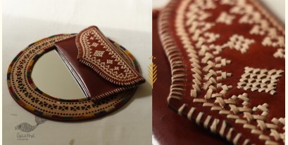 Be Nomadic ~ Kutchi Leather Embroidered Purse / Wallet / Clutch