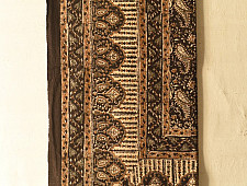 Bagru Cotton Bedsheet | Natural Color Block Printed - 108" x 108"