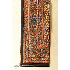 Pure Cotton Bedsheet | Bagru Hand Block Printed With Natural Color - 108" x 108"